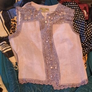 Peck & Peck Lavender Lace Blouse